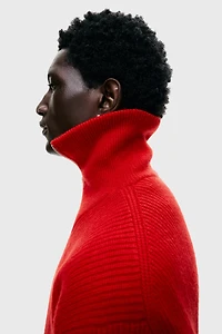 Chandail ample à col fermeture éclair