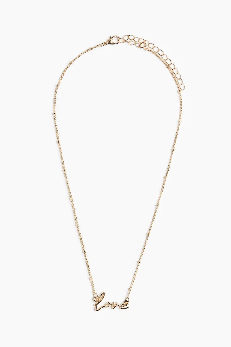 Text-Motif Necklace