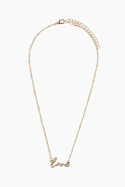 Text-Motif Necklace