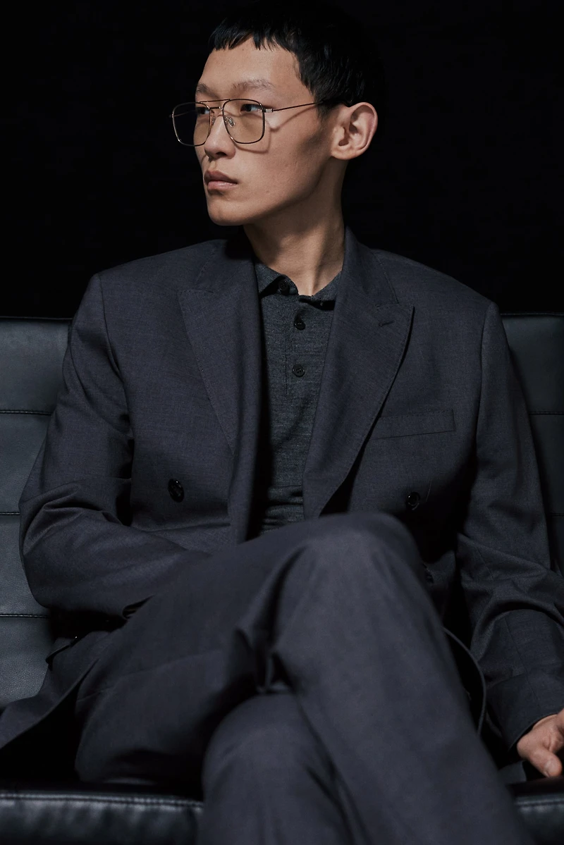 Regular-Fit Double-Breasted Jacket