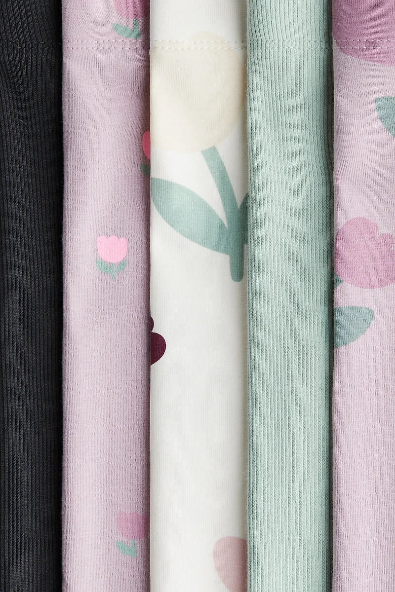 Lot de 5 leggings en coton