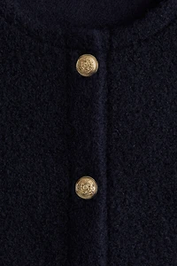 Bouclé-Weave Cardigan