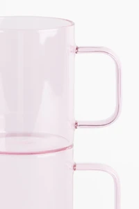 Lot de 2 tasses verre