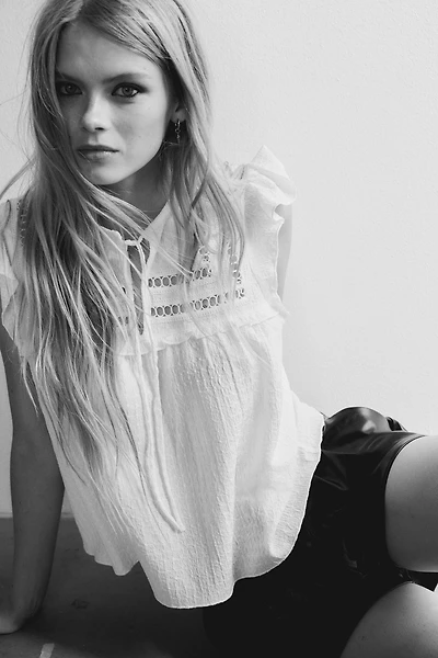 Haut en jersey texturé