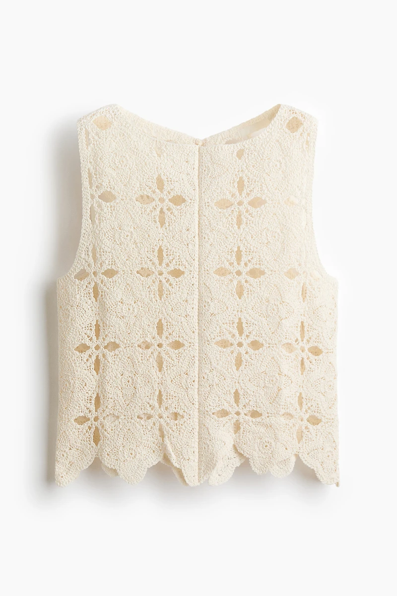 Crochet-Look Top