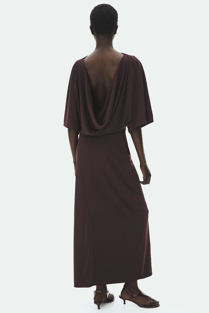 Robe en jersey à dos bénitier