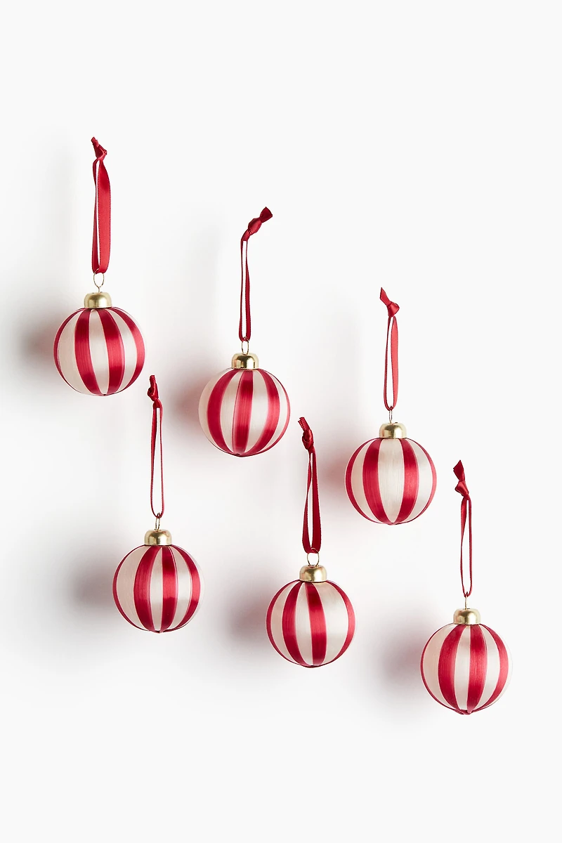 6-pack Small Christmas Ornaments