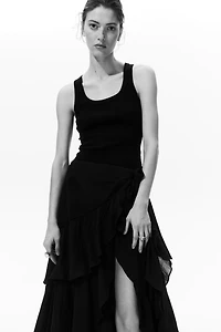 Tiered Wrap Skirt