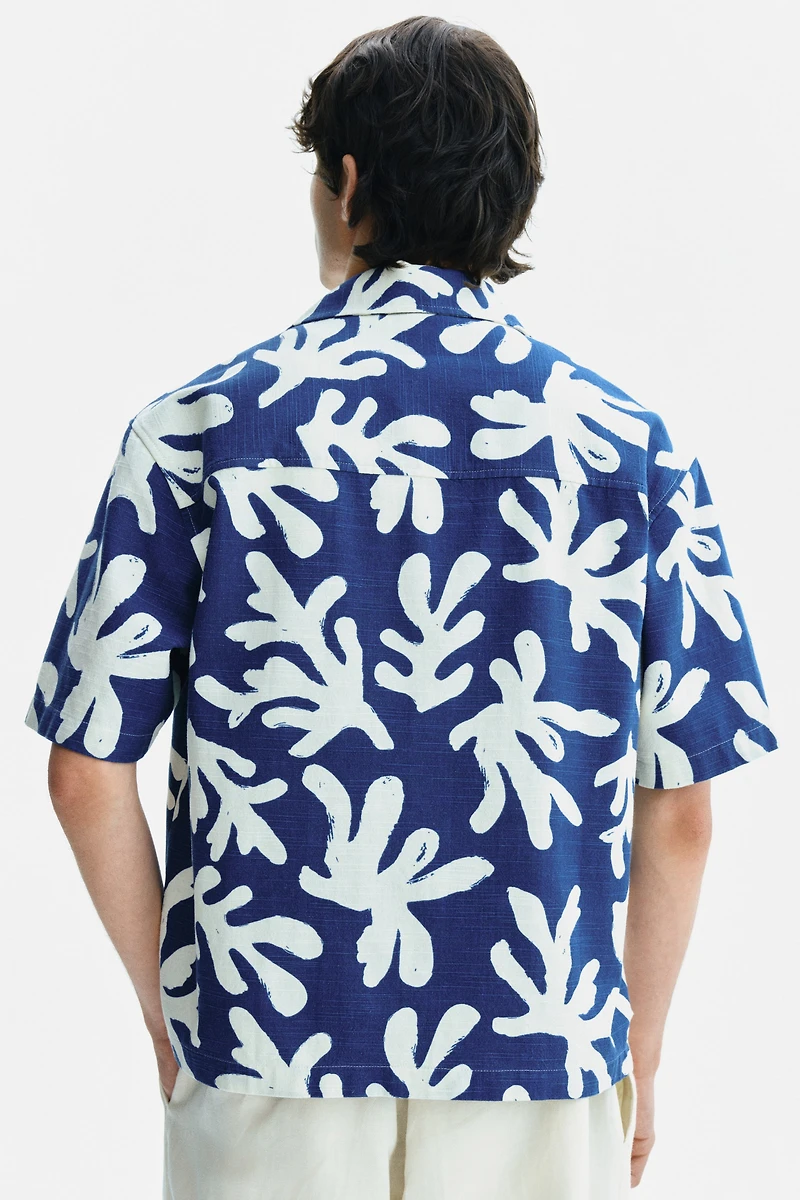 Chemise décontractée à col cubain