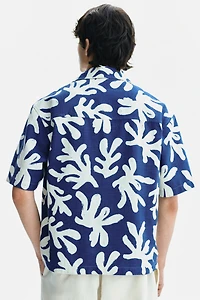 Chemise décontractée à col cubain