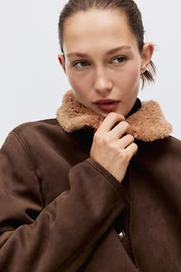 Jacket with Teddy Fleece Collar