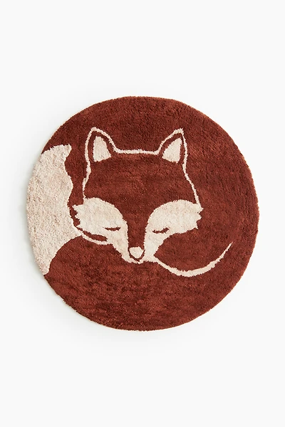 Tapis rond en coton