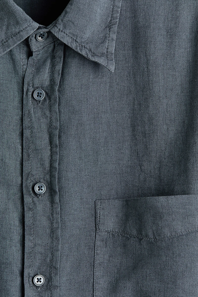 Relaxed-Fit Linen-Blend Shirt