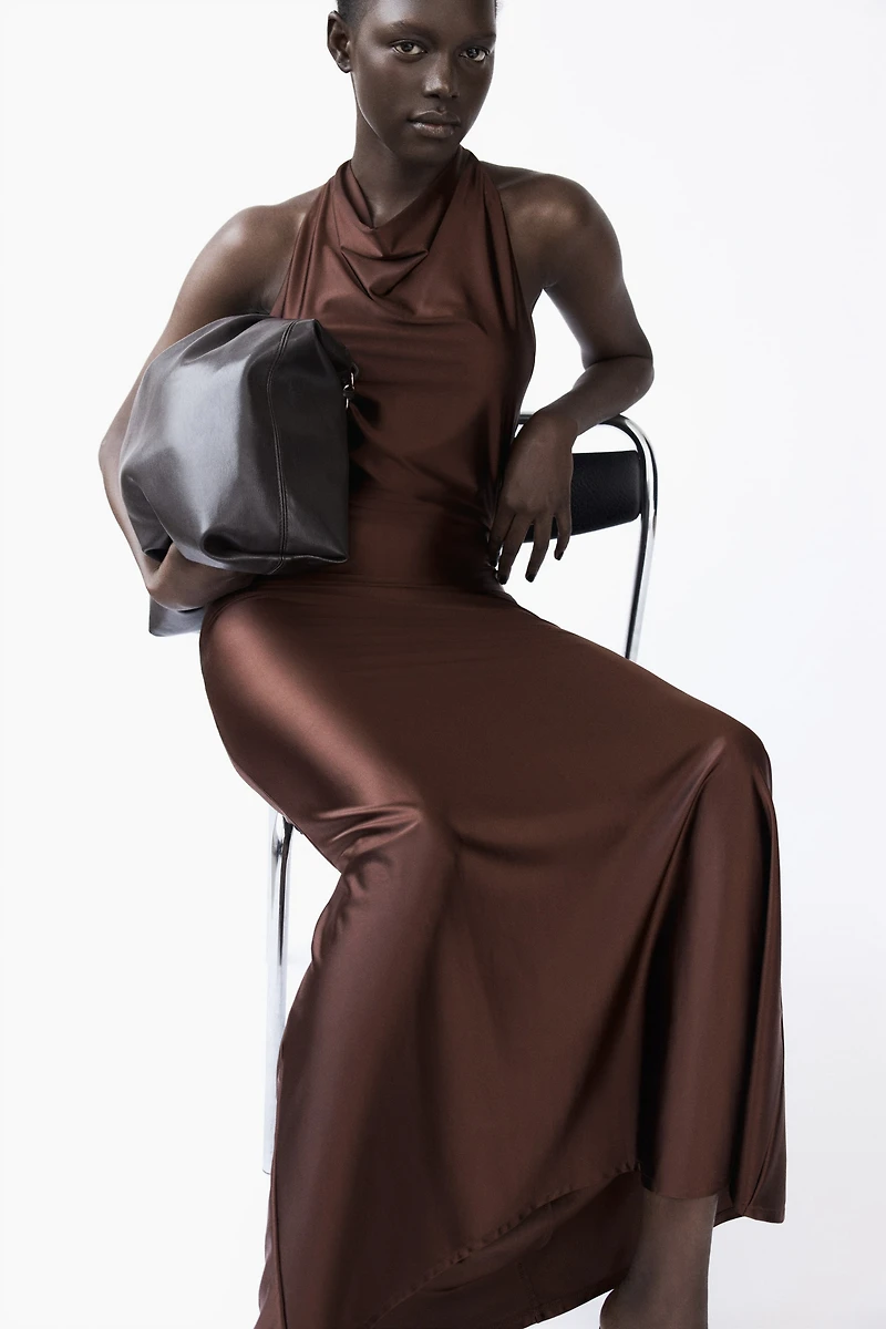 Cowl-Neck Maxi Dress