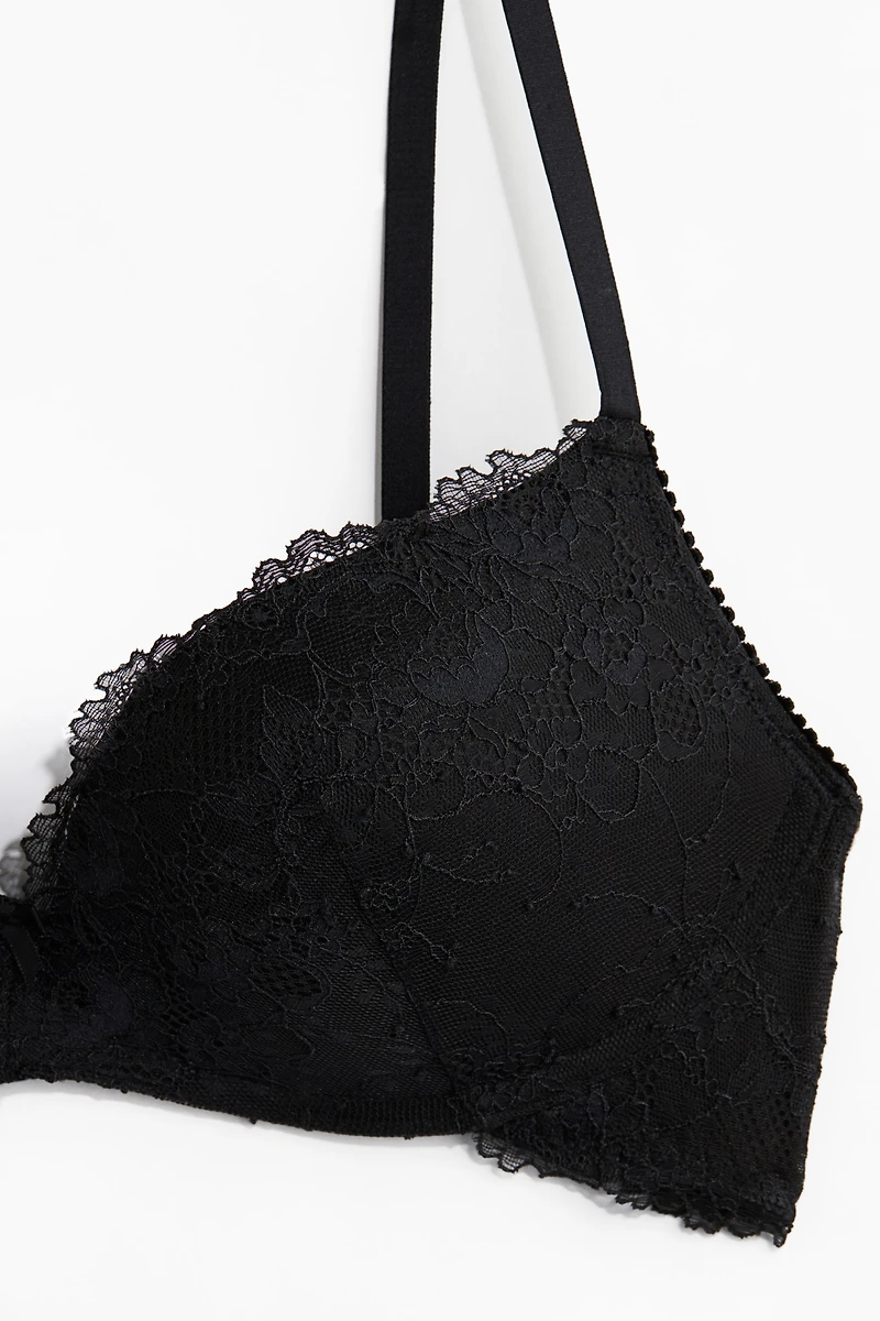 Soft-Cup Lace Push-Up Bra