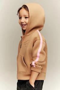 Veste à capuche fermeture éclair en scuba