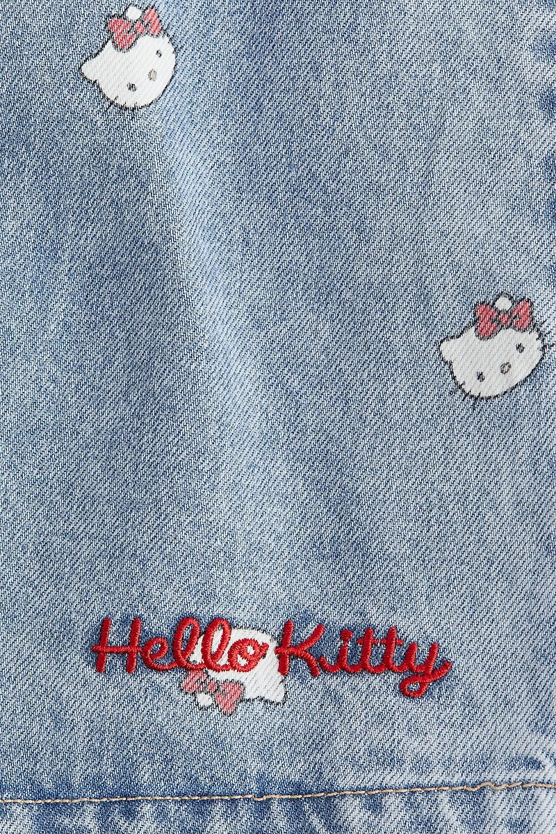 Printed Denim Dress