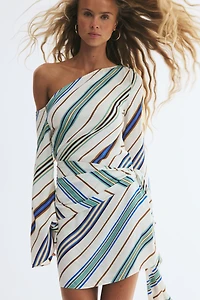 One-Shoulder Viscose Dress