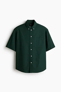 Relaxed-Fit Short-Sleeved Oxford Shirt