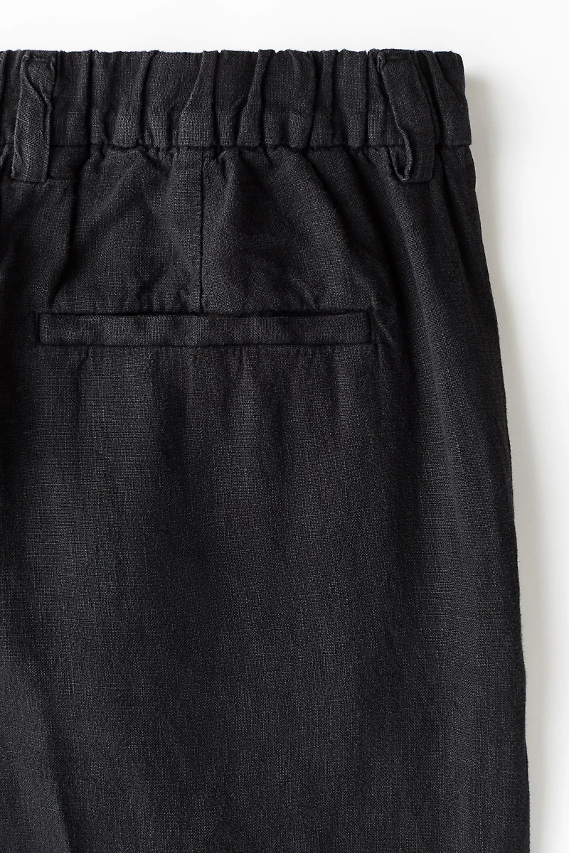 Loose-Fit Wide-Leg Linen Pants