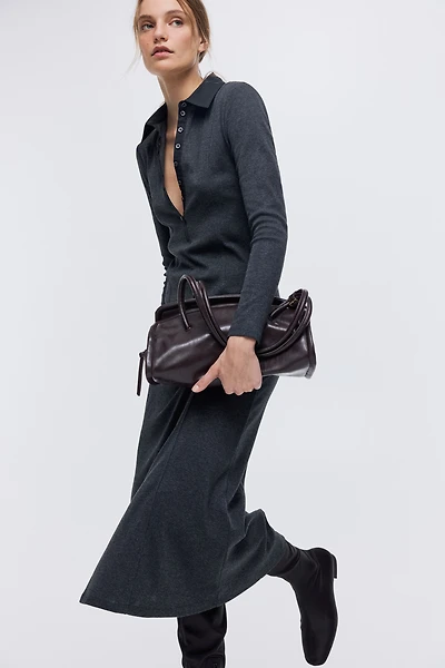 Fine-Knit Polo Dress