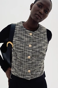 Bouclé Jersey Vest