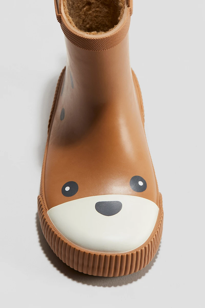 Fleece-Lined Rubber Boots