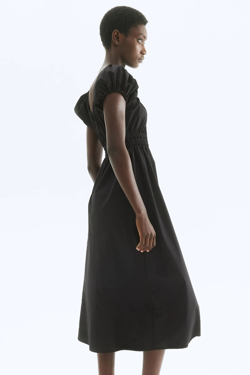 Off-the-Shoulder Poplin Dress