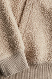Loose-Fit Teddy Fleece Hoodie