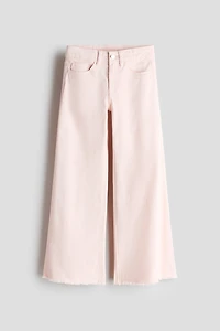 Wide-Leg Twill Pants