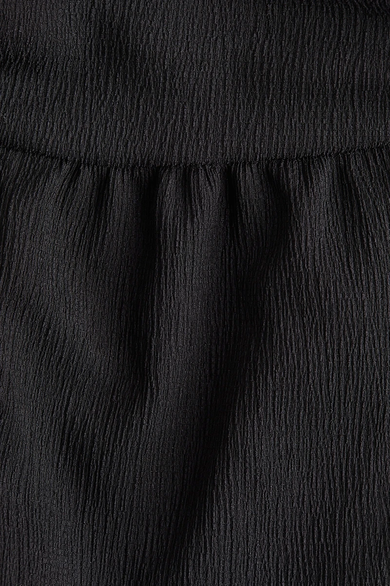 Crinkled Balloon-Leg Pants