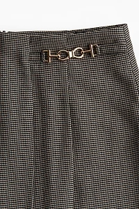 Metal-Detail Mini Skirt