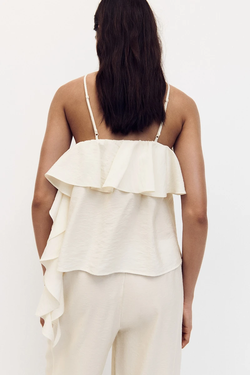 Flounced Strappy Top