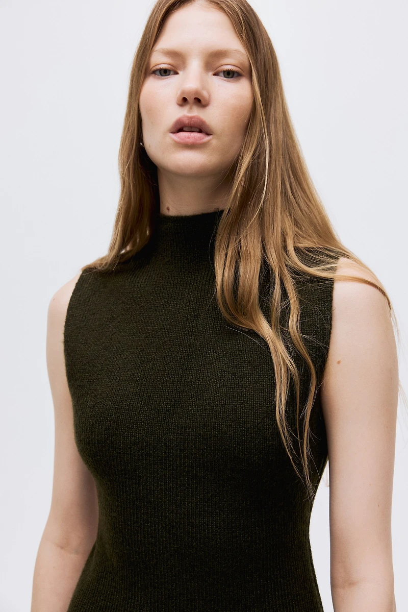 Knit Mock Turtleneck Dress