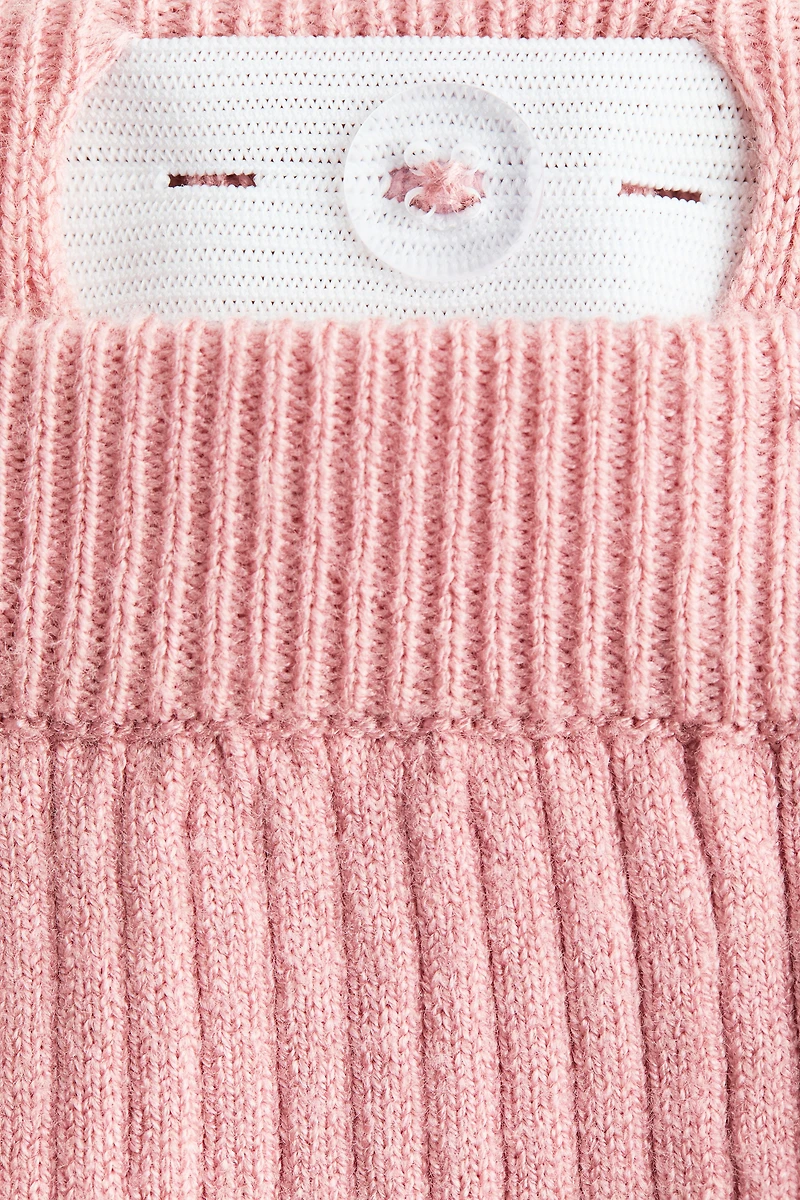 Flared Rib-Knit Pants