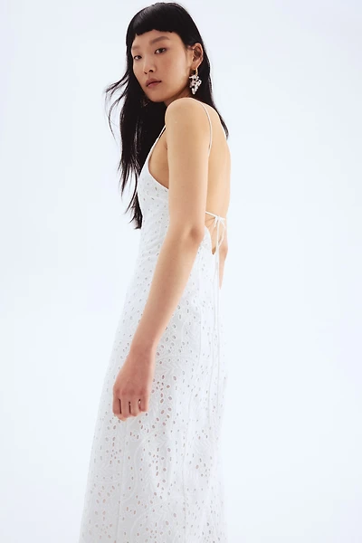 Eyelet-Embroidered Strappy Dress