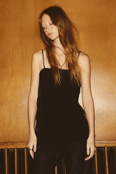 Haut à bretelles fines avec dentelle