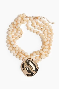 Beaded Necklace with Pendant