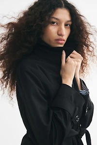 Imperméable au genou en sergé
