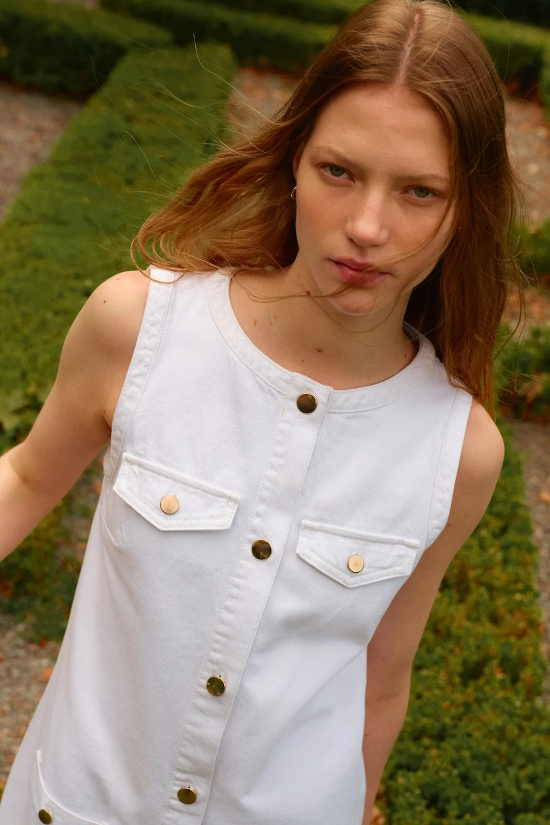 Sleeveless Denim Dress