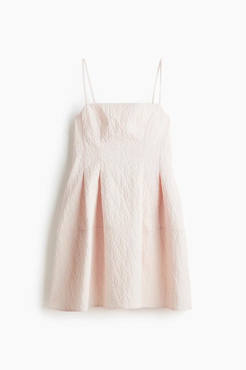 Jacquard-Weave Strappy Dress