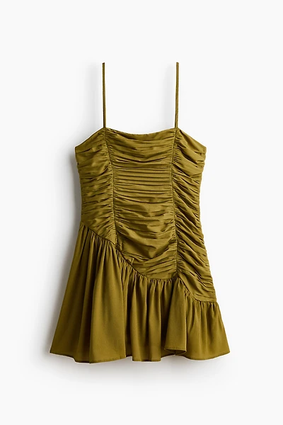 Ruched Crêpe Dress