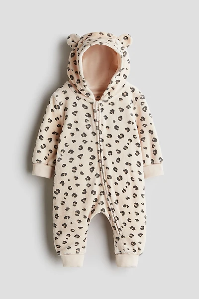 Combinaison en velours imprimé