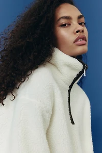 Chandail en polar avec col à fermeture éclair