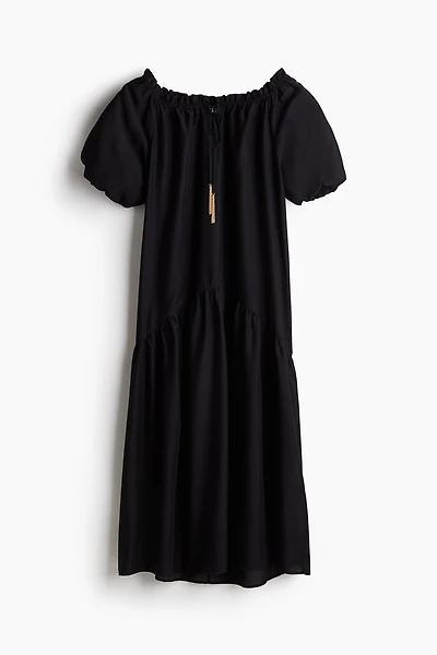 Drawstring-Detail Dress