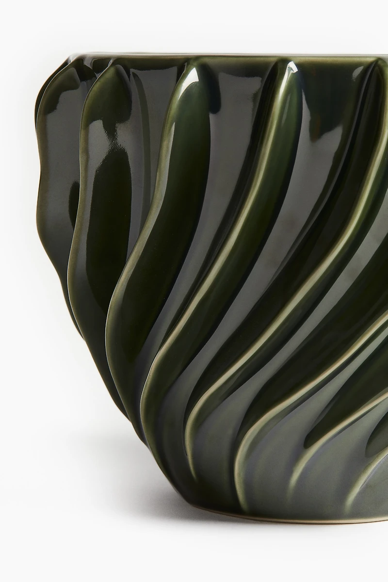 Grand cache-pot en grès cérame