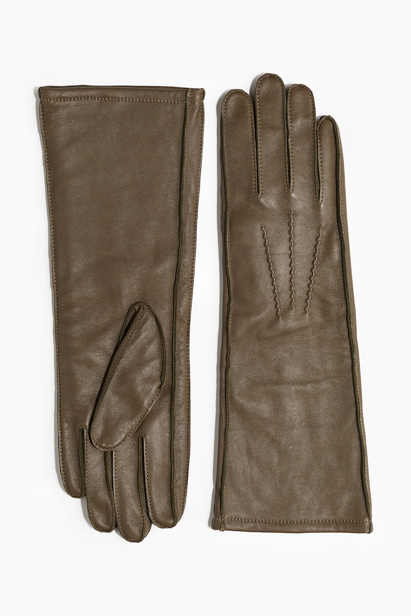 Long Leather Gloves