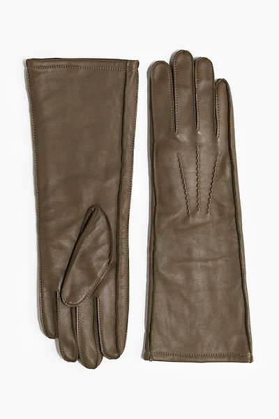 Long Leather Gloves