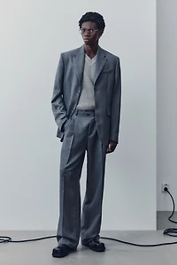 Wool-Blend Suit Pants