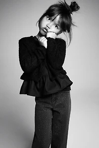 Bouclé-Knit Cardigan